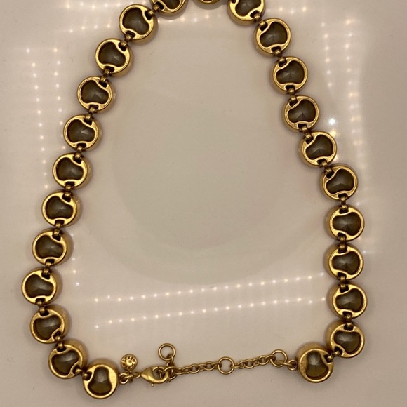 Vintage J Crew Necklace Brulee Aurora Borealis AB Gold Tone 17 - 20". - Picture 5 of 7